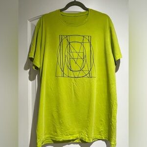 Lululemon Athletica Neon Green Graphic Tee